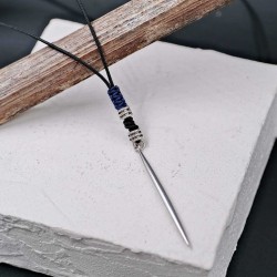 Ανδρικό κολιέ με επάργυρα στοιχεία και αυξομειούμενο κλείσιμο Ανδρικό κολιέ με επάργυρα στοιχεία και αυξομειούμενο κλείσιμο