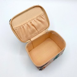 Forage Black Trinket Box Διακοσμητικό κουτί από μαλακό βελούδο κεντημένο με νυχτερινό σκηνικό με χάντρες και πούλιες