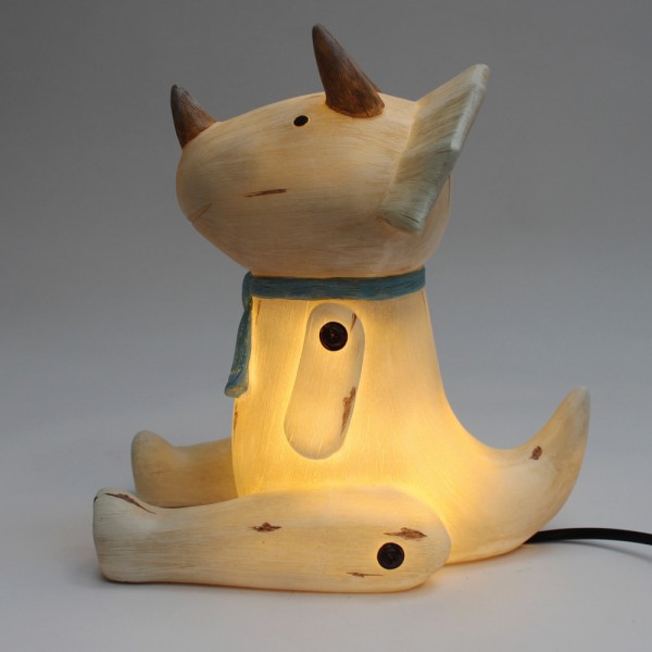 Φωτιστικό Wood Effect Cute Sitting Triceratops Φωτιστικό Wood Effect Cute Sitting Triceratops