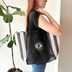 Τσάντα Shopper Glimmer Eye Τσάντα Shopper Glimmer Eye από ανακυκλωμένο είδος λινάτσας