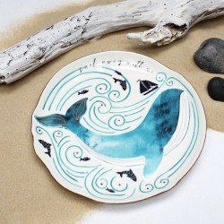 Πορσελάνινη Πιατέλα φάλαινα By The Sea Πιατέλα By The Sea Disaster Designs από πορσελάνη