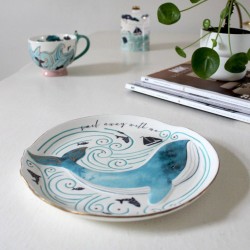 Πορσελάνινη Πιατέλα φάλαινα By The Sea Πιατέλα By The Sea Disaster Designs από πορσελάνη