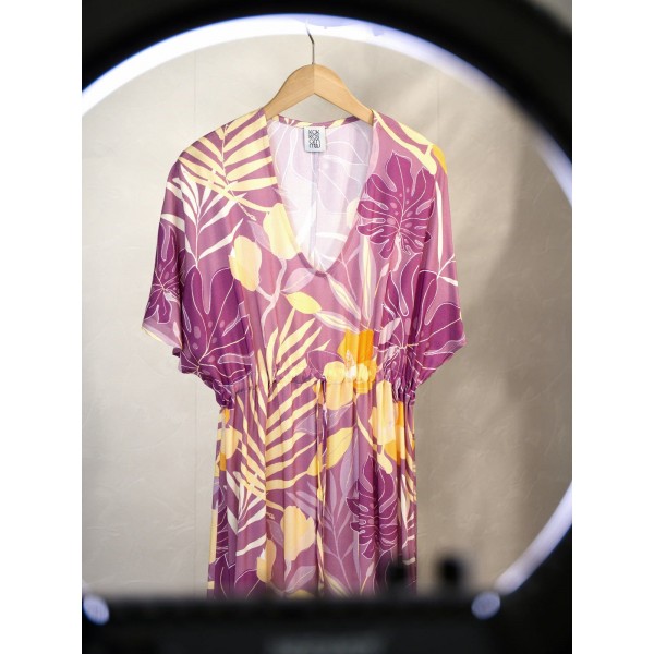 Maxi Καφτάνι KOKKOSAMMOU Peach Fuzz in Purple Maxi Καφτάνι KOKKOSAMMOU Peach Fuzz in Purple