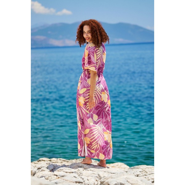 Maxi Καφτάνι KOKKOSAMMOU Peach Fuzz in Purple Maxi Καφτάνι KOKKOSAMMOU Peach Fuzz in Purple