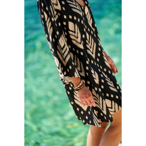 Κοντό Καφτάνι Boho KOKKOSAMMOU Samothraki