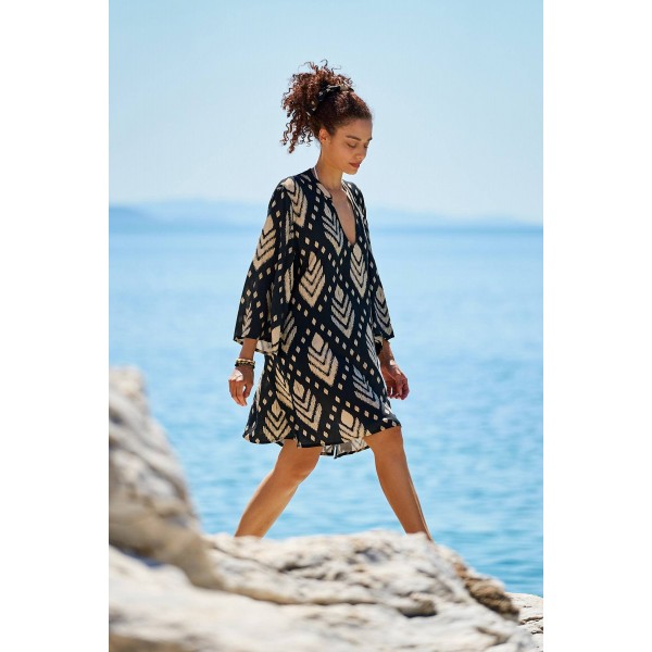 Κοντό Καφτάνι Boho KOKKOSAMMOU Samothraki