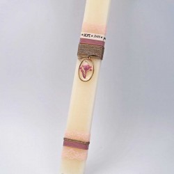Women's Easter candle with dried flower Women's Easter candle with dried flower