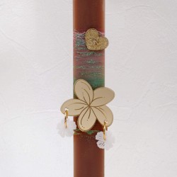 Flower Earrings Easter Candle Easter candle set with flower earrings and magnetic card
