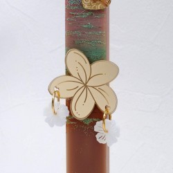 Flower Earrings Easter Candle Easter candle set with flower earrings and magnetic card