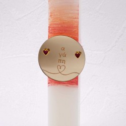 Heart Earrings Easter Candle Easter candle set with heart earrings and magnetic card