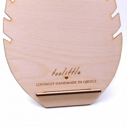 Necklaces wooden display with Toolittle logo Necklaces wooden display with Toolittle logo