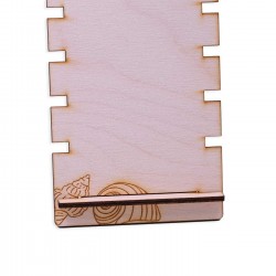 Wooden table-top display for macrame bracelets Wooden table-top display for macrame bracelets