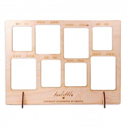 Earrings wooden display with Toolittle logo Earrings wooden display with Toolittle logo