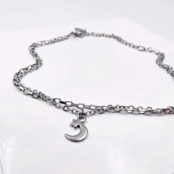 Αλυσίδα ποδιού ατσάλι Silver Staybright