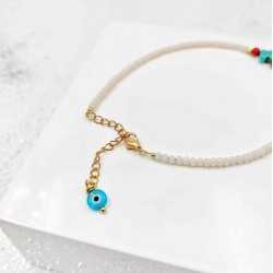 Αλυσίδα ποδιού Howlite Crystal Αλυσίδα ποδιού Howlite Crystal