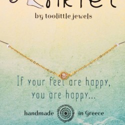 Anklet made of stainless steel chain Anklet made of stainless steel chain with crystal heart