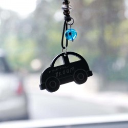 Χειροποίητο γούρι αυτοκινήτου Vroom Χειροποίητο γούρι αυτοκινήτου Vroom με πλέξιγκλας αυτοκίνητο και μάτι