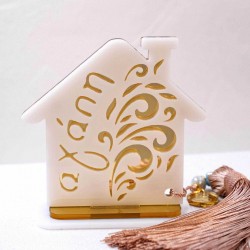 Lucky charm plexiglass house Handmade tabletop house lucky charm made of plexiglass