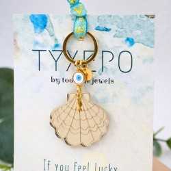 Μπρελόκ Summer Plexi Shell Χειροποίητο μπρελόκ με στοιχείο από πλέξιγκλας και μάτι