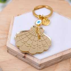 Μπρελόκ Summer Plexi Shell Χειροποίητο μπρελόκ με στοιχείο από πλέξιγκλας και μάτι