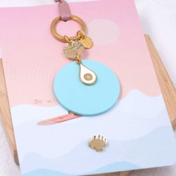 Μπρελόκ Plexi Pop Summer Χειροποίητο μπρελόκ με στοιχείο από πλέξιγκλας και επίχρυση σταγόνα από σμάλτο