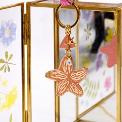 Χειροποίητο μπρελόκ με αστερία πλέξιγκλας και μάτι Χειροποίητο μπρελόκ με αστερία πλέξιγκλας και μάτι-σταγόνα