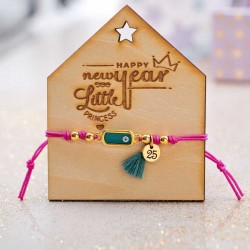 Kid's lucky bracelet with evil eye Handmade kid's lucky bracelet with enamel and macrame adjustable closure