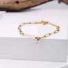 Chain bracelet  Bracelet made of stainless steel chain in gold-plating
