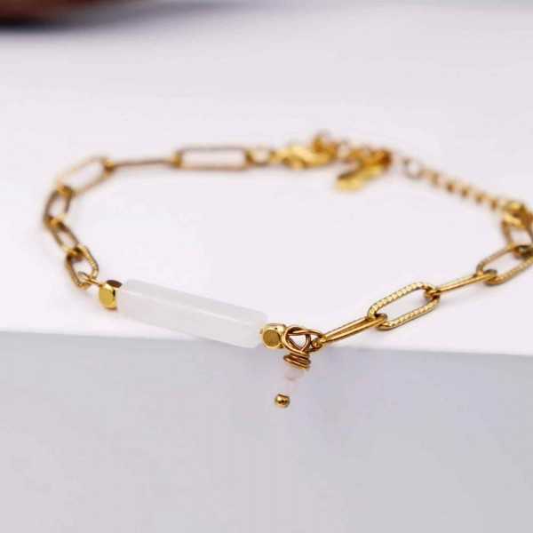 Chain bracelet  Bracelet made of stainless steel chain in gold-plating