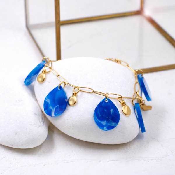 Plexi Drops Chain Bracelet Chain bracelet with 24K gold-plating and plexiglass parts
