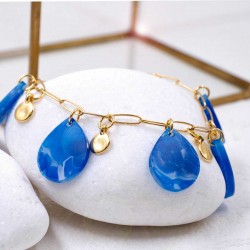 Plexi Drops Chain Bracelet Chain bracelet with 24K gold-plating and plexiglass parts