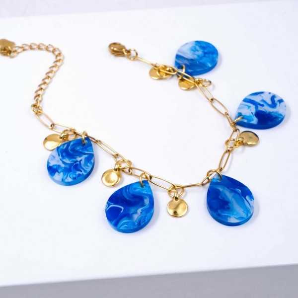 Plexi Drops Chain Bracelet Chain bracelet with 24K gold-plating and plexiglass parts