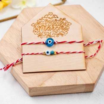 March Bracelets with Evil Eye for Couples