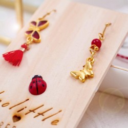 Martakia Spring Earrings Martakia spring earrings with gold-plated parts and enamel