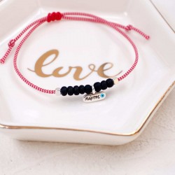 Βραχιόλι Μαρτάκι Unisex Χειροποίητο μαρτάκι Unisex με επάργυρα στοιχεία και χάντρες