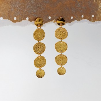Μακριά σκουλαρίκια Knossos σε χρυσό