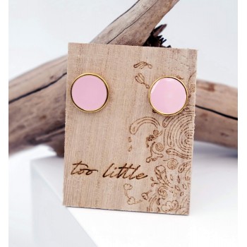 Καρφωτά σκουλαρίκια "Maxi Dots on Wood"
