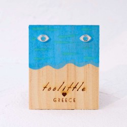 Evil Eye Stud Earrings Handmade silver-plated evil eye earrings with enamel