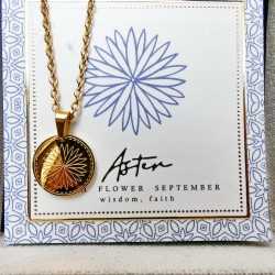 Κολιέ Birth Flower - Aster for September Κολιέ Birth Flower - Aster for September