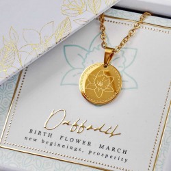 Κολιέ Birth Flower - Daffodil for March Κολιέ Birth Flower - Daffodil for March