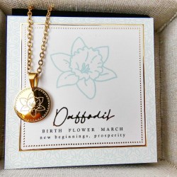Κολιέ Birth Flower - Daffodil for March Κολιέ Birth Flower - Daffodil for March