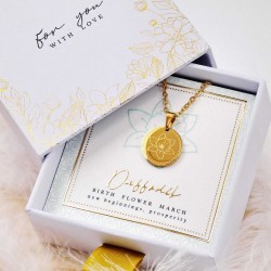 Κολιέ Birth Flower - Daffodil for March Κολιέ Birth Flower - Daffodil for March