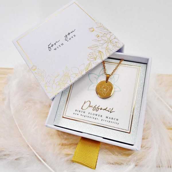 Κολιέ Birth Flower - Daffodil for March Κολιέ Birth Flower - Daffodil for March