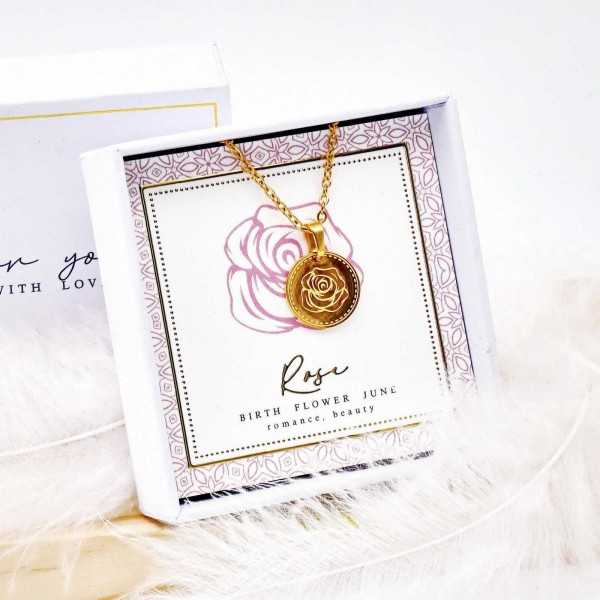 Κολιέ Birth Flower - Rose for June