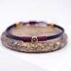 Leather bracelet with Swarovski crystal Leather bracelet with Swarovski crystal in gold-plating