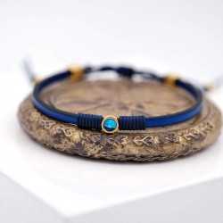 Leather bracelet with Swarovski crystal Leather bracelet with Swarovski crystal in gold-plating