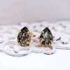 Stud earrings with crystals  Stud earrings with crystals in 24Κ gold-plating