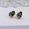 Stud earrings with crystals  Stud earrings with crystals in 24Κ gold-plating