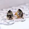 Stud earrings with crystals  Stud earrings with crystals in 24Κ gold-plating