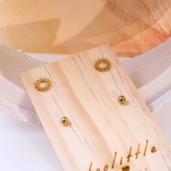 Σετ 2 Ζευγάρια Σκουλαρίκια Inox Σετ 2 Ζευγάρια επίχρυσα σκουλαρίκια από Ανοξείδωτο ατσάλι με επιμετάλλωση χρυσού 24Κ